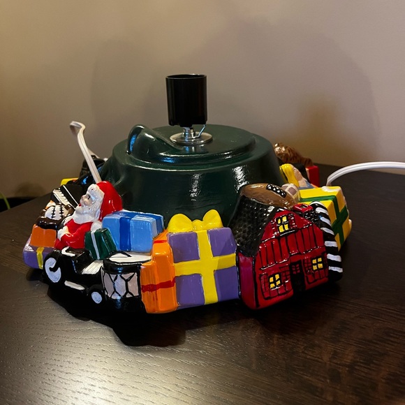 Vintage Rare Atlantic Mold Ceramic Christmas Present Toy Covered Tree Base - Picture 7 of 11